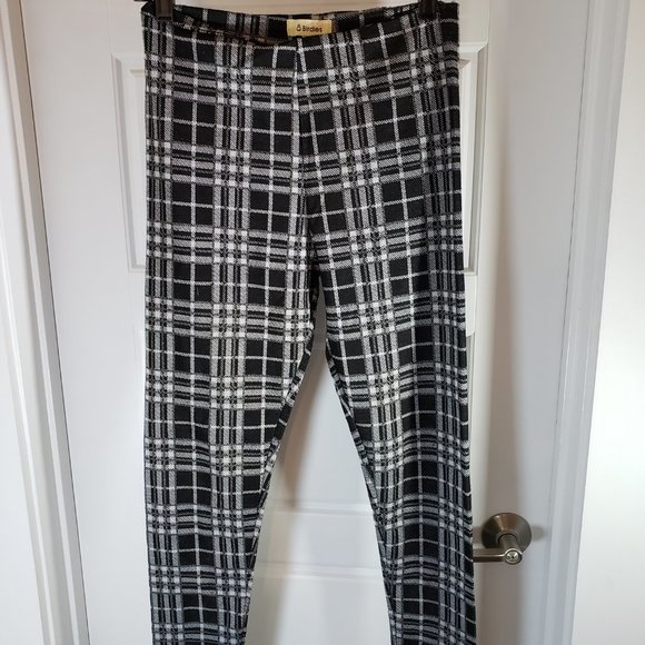 8 Birdies Pants - 8 Birdies Black Plaid Pants